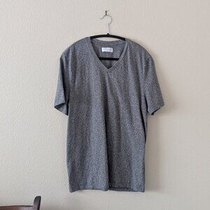 Everlane Men's Short Sleeve Marled V Neck Charcoal